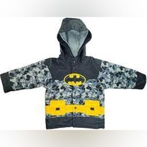 Western Chief Batman Subtle Signal Fleece & Quilt Lined Hooded Raincoat